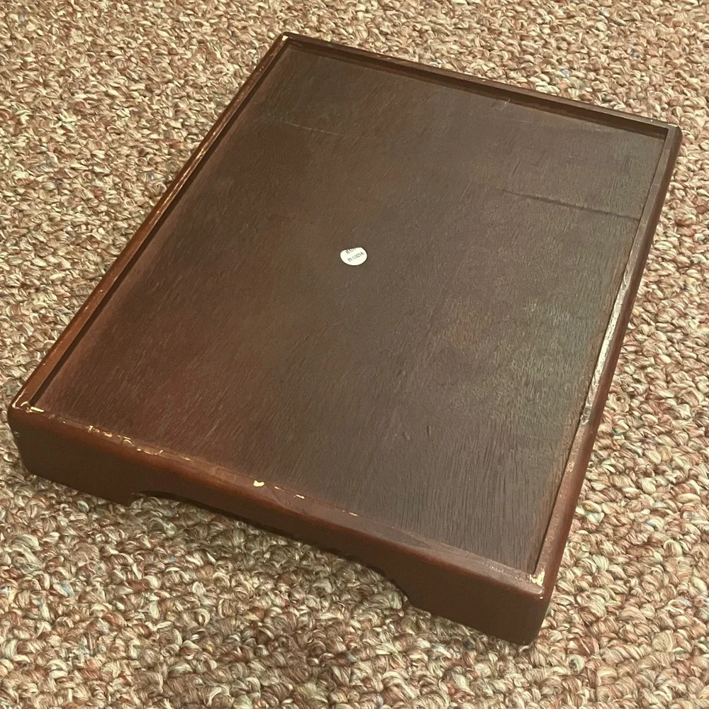 Brown Desk Wood & Metal Organizers